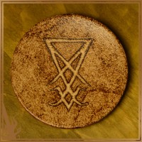 Wooden plate "The Sigil of Lucifer" (HH-DP-56)